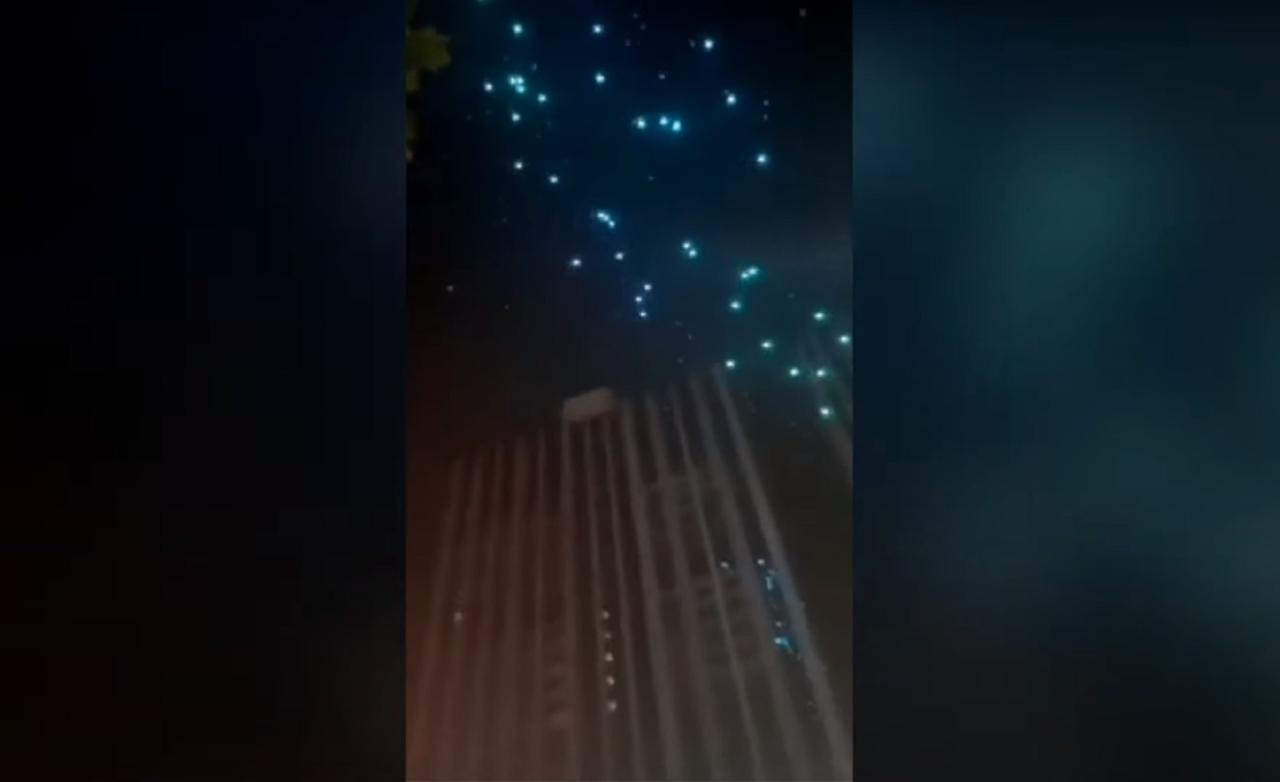 Drone show crash